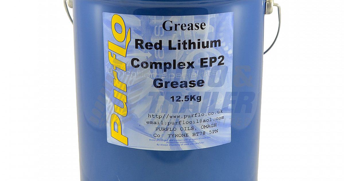 12.5kg Red Lithium Complex EP2 Grease Auto & Trailer Spares Ltd, UK