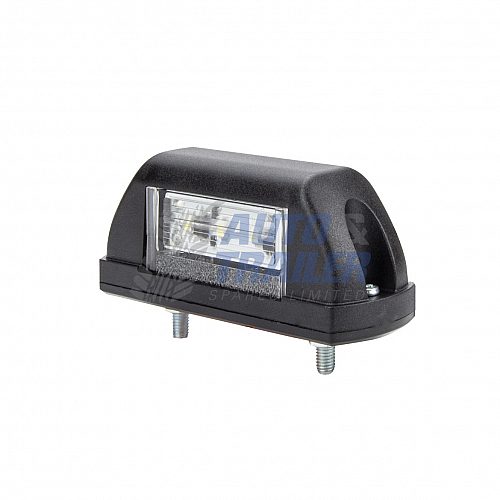 2x Black LED Number Plate Lamps 12/24V For Trucks & Trailers – Fits DAF, Volvo, Scania