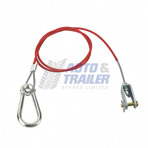 Safety cable for unbraked trailers, safety cable for trailers